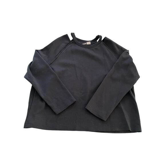 Chicos Zenergy Casual Pullover Sweater Peek A Boo Shoulder Cut Out US Size 12/14 - Picture 1 of 6